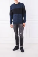 Kötött pulóver | Regular Fit Armani Exchange 	sötét kék	