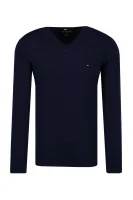 Kötött pulóver LUXURY WOOL VNECK FO | Regular Fit Tommy Tailored 	sötét kék	