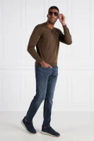 gyapjú kötött pulóver baram-l | regular fit BOSS BLACK 	khaki	