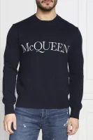 Kötött pulóver | Regular Fit Alexander McQueen 	sötét kék	