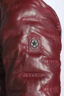 Bőr kabát Aversa | Regular Fit Milestone 	bordó	