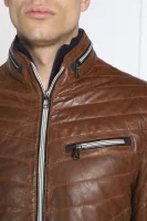Bőr kabát Damiano | Regular Fit Milestone 	barna	