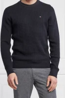 Kötött pulóver GRID | Slim Fit Tommy Hilfiger 	sötét kék	