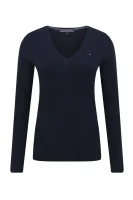Kötött pulóver New Ivy | Regular Fit Tommy Hilfiger 	sötét kék	