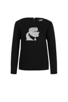 Sparkle Karl Head Sweatshirt Karl Lagerfeld 	fekete	