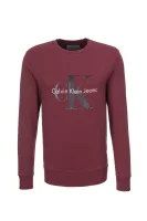 Logo sweatshirt CALVIN KLEIN JEANS 	bordó	