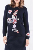 Kötött pulóver CRIPTA | Regular Fit gyapjú és kasmír hozzáadásával MAX&Co. 	sötét kék	