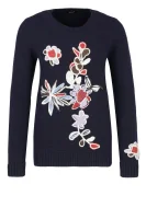 Kötött pulóver CRIPTA | Regular Fit gyapjú és kasmír hozzáadásával MAX&Co. 	sötét kék	