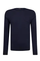 Kötött pulóver FF GG MERINO CREW | Regular Fit Hackett London 	sötét kék	