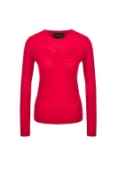 Gyapjú kötött pulóver | Regular Fit Emporio Armani 	piros	
