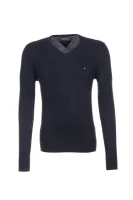 Plaited CTN Silk V-nk Sweater Tommy Hilfiger 	élénk kék	