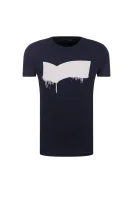 T-shirt Scuba/s drops | Regular Fit Gas 	sötét kék	
