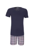 Icon Check Short Set Pajamas Tommy Hilfiger 	sötét kék	