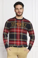 Kötött pulóver | Regular Fit gyapjú és kasmír hozzáadásával ST.Barth 	piros	