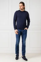 Kötött pulóver kwasiros | Slim Fit BOSS ORANGE 	sötét kék	