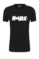 T-shirt NOVAK DJOKOVIC | Regular Fit Lacoste 	fekete	