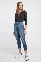 Pulóver | Cropped Fit Tommy Jeans 	fekete	