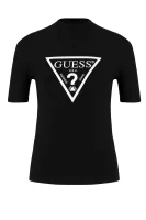 Blúz TRIANGLE | Slim Fit GUESS 	fekete	