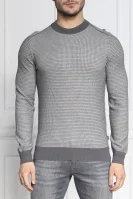 Kötött pulóver Abovemo | Regular Fit kasmír hozzáadásával BOSS ORANGE 	szürke	