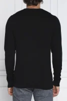 gyapjú kötött pulóver | regular fit Calvin Klein 	fekete	
