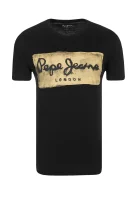 Póló CHARING | Slim Fit Pepe Jeans London 	fekete	