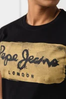 Póló CHARING | Slim Fit Pepe Jeans London 	fekete	