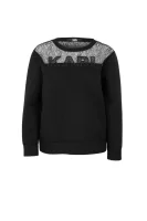 Karl Lace & Neoprene Sweat Sweatshirt Karl Lagerfeld 	fekete	