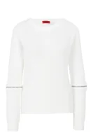 Kötött pulóver Sailey | Regular Fit HUGO 	fehér	