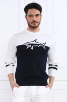 Kötött pulóver | Regular Fit Paul&Shark 	fehér	
