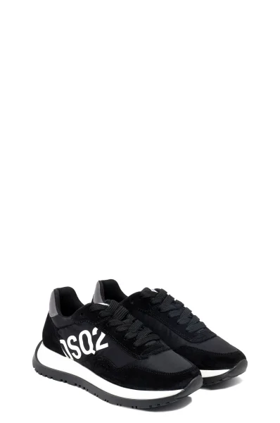 Bőr sneakers tornacipő Dsquared2 	fekete	