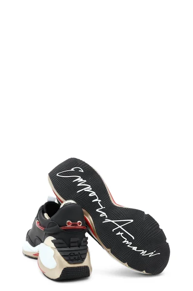 Bőr sneakers tornacipő Emporio Armani 	fekete	