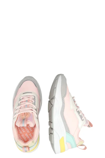 Sneakers tornacipő bőr hozzáadásával Pepe Jeans London 	rózsaszín	