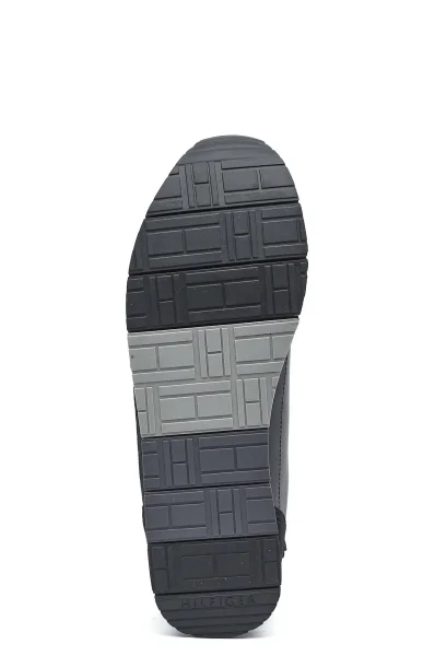 Bőr sneakers tornacipő Tommy Hilfiger 	fekete	