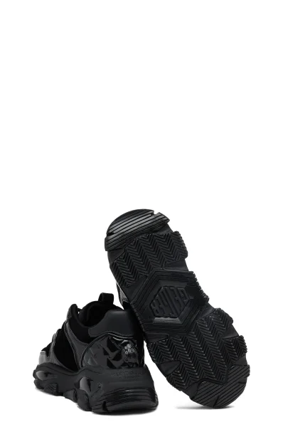 Sneakers tornacipő LETTIE EAGLE bőr hozzáadásával Kurt Geiger 	fekete	