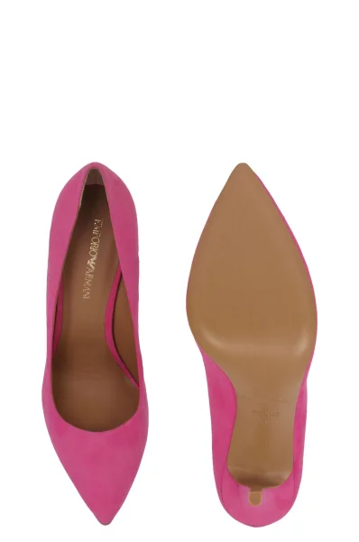 Bőr tűsarkú cipő Emporio Armani 	rózsaszín	