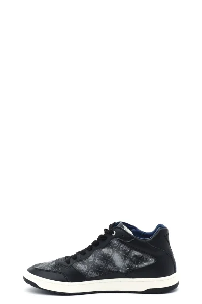 Sneakers tornacipő PESARO bőr hozzáadásával Guess 	fekete	