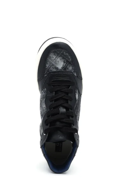 Sneakers tornacipő PESARO bőr hozzáadásával Guess 	fekete	