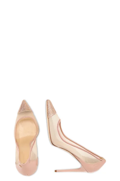 Bőr tűsarkú cipő Elisabetta Franchi 	rózsaszín	