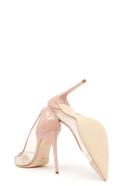 Bőr tűsarkú cipő Elisabetta Franchi 	rózsaszín	
