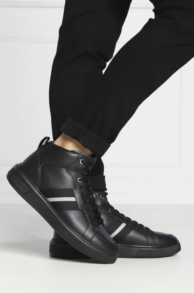 Bőr sneakers tornacipő MYLES Bally 	fekete	