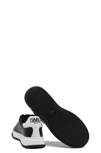 Bőr sneakers tornacipő Karl Lagerfeld Kids 	fekete	