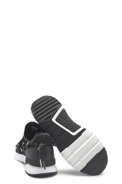 Sneakers tornacipő NEOPRENE bőr hozzáadásával Versace Jeans Couture 	fekete	