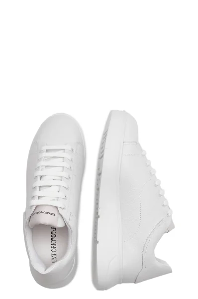 Bőr sneakers tornacipő Emporio Armani 	fehér	