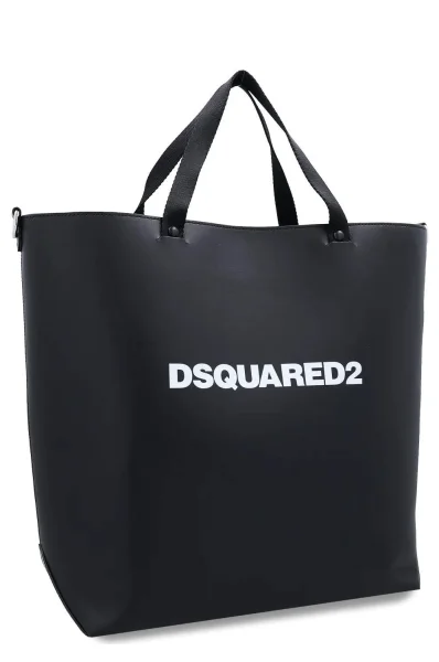 Bőr shopper táska Dsquared2 	fekete	