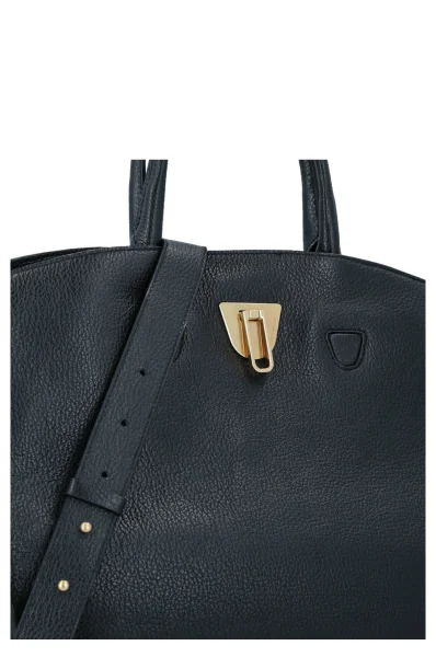 Bőr shopper táska Etoile Coccinelle 	fekete	
