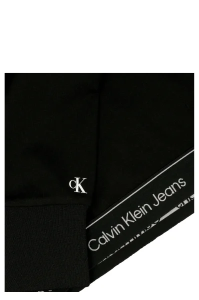 Pulóver | Cropped Fit CALVIN KLEIN JEANS 	fekete	