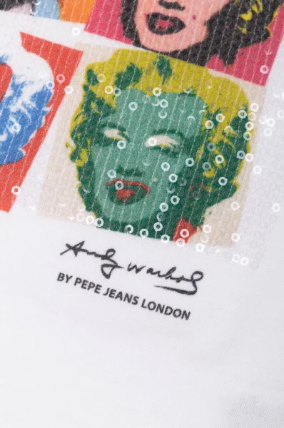 Póló JENELL Andy Warhol By Pepe Jeans | Regular Fit Pepe Jeans London 	fehér	
