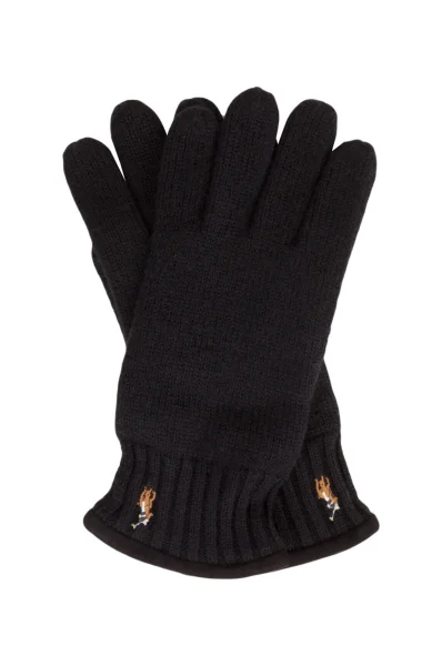 Woollen cap + woollen gloves POLO RALPH LAUREN 	fekete	