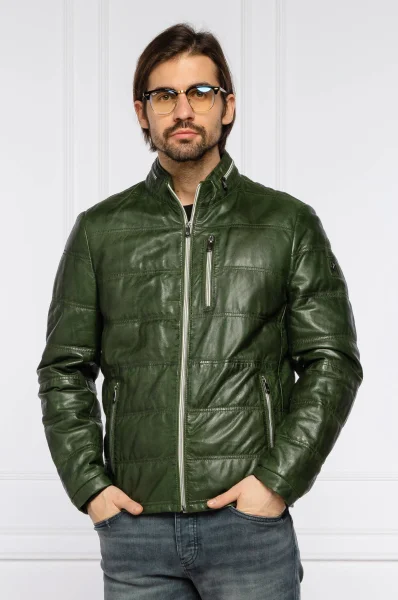 Bőr kabát CONNER | Regular Fit Milestone 	zöld	
