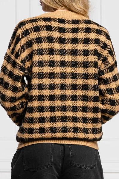 Kötött pulóver BELIZE | Regular Fit gyapjú hozzáadásával Pinko 	barna	